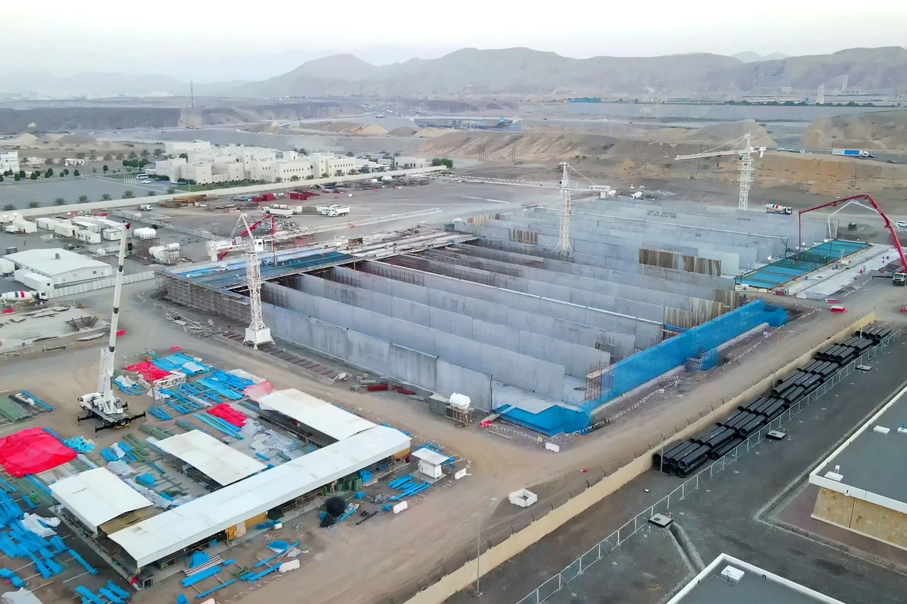 Public water supply treatment plant under construction